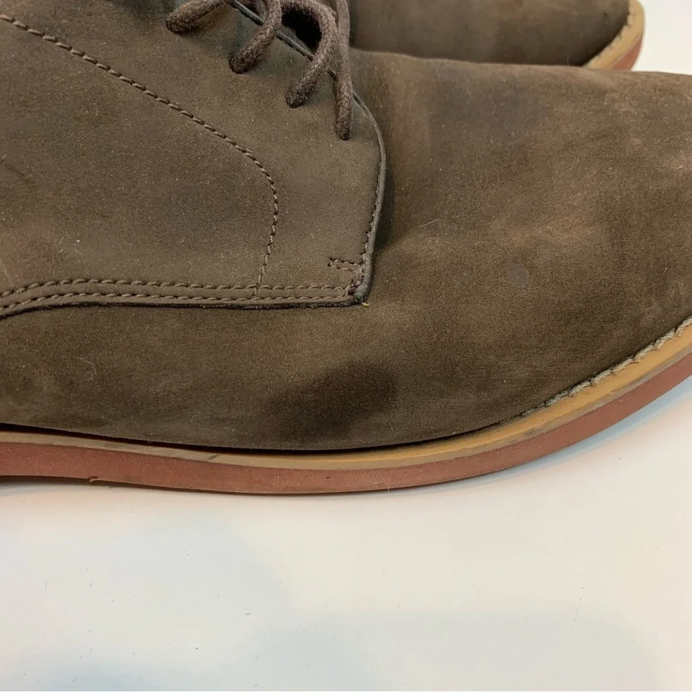 Brooks Brothers Mens Dress Shoes Brown Suede Oxford Lace Up Round Toe- 9.5 D